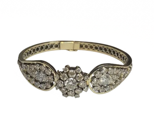 Bracelet en or blanc et diamants