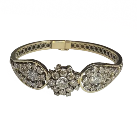 Bracelet en or blanc et diamants