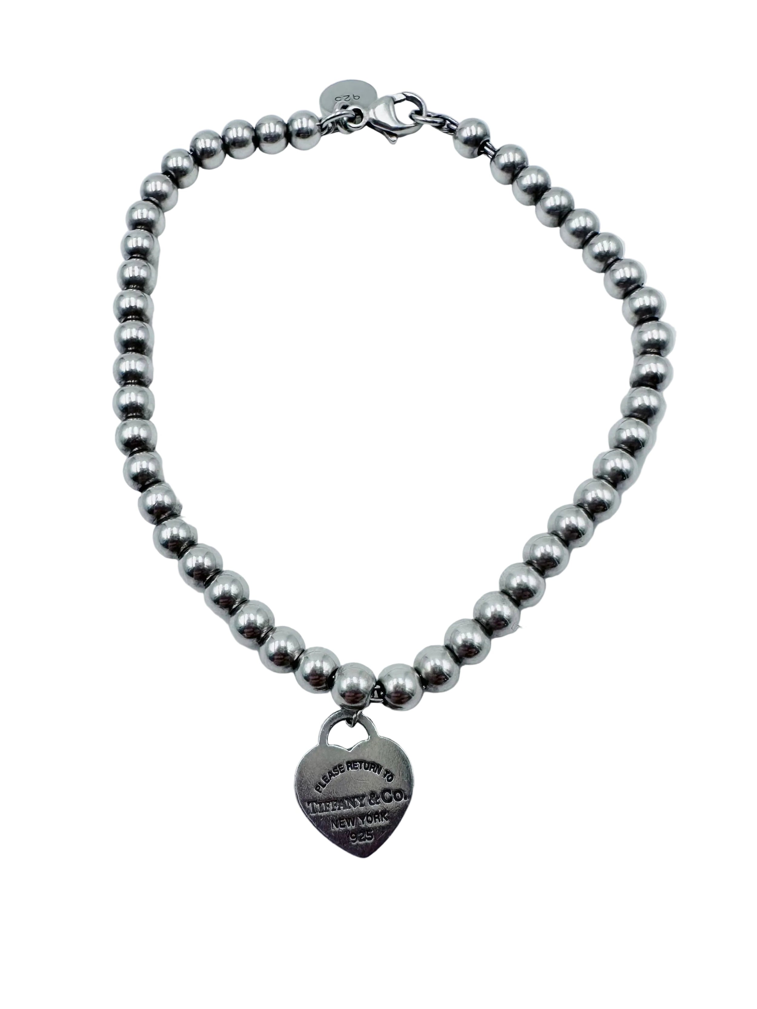 Bracelet Perles TIFFANY & CO. "Return to Tiffany" en argent et émail