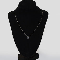 Collier Pendentif en or blanc et saphir
