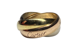 Bague Alliance CARTIER "Trinity" GM en or blanc, or jaune et or rose