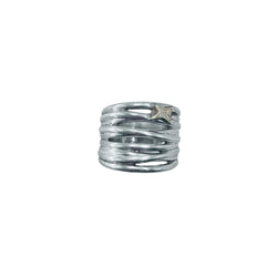 Bague MAUBOUSSIN "Kiff and Sun" en or jaune, argent et diamants