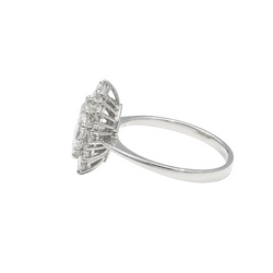 Bague Marquise en or blanc et diamants