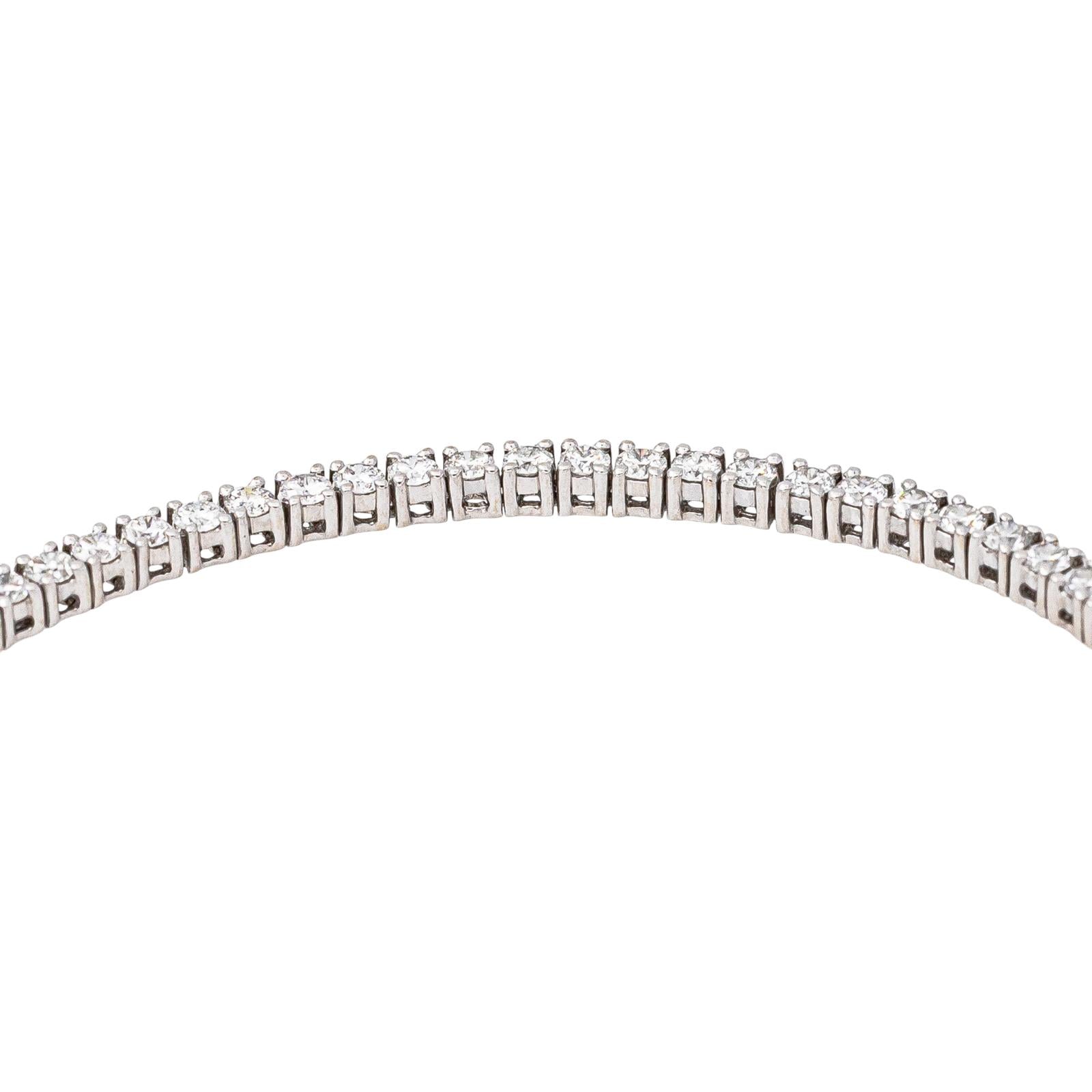 Bracelet Tennis Or blanc Diamant