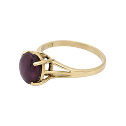 Bague Solitaire en or jaune et saphir