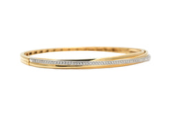 Bracelet Jonc en or jaune et diamants