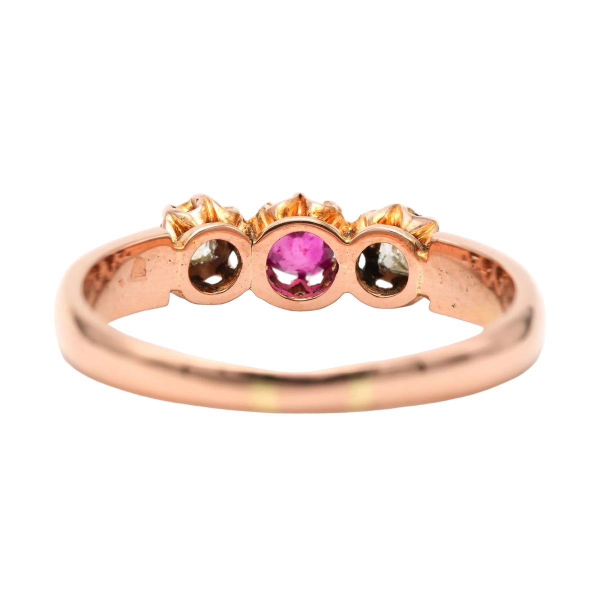 Bague Trilogie en or jaune, saphir et diamants