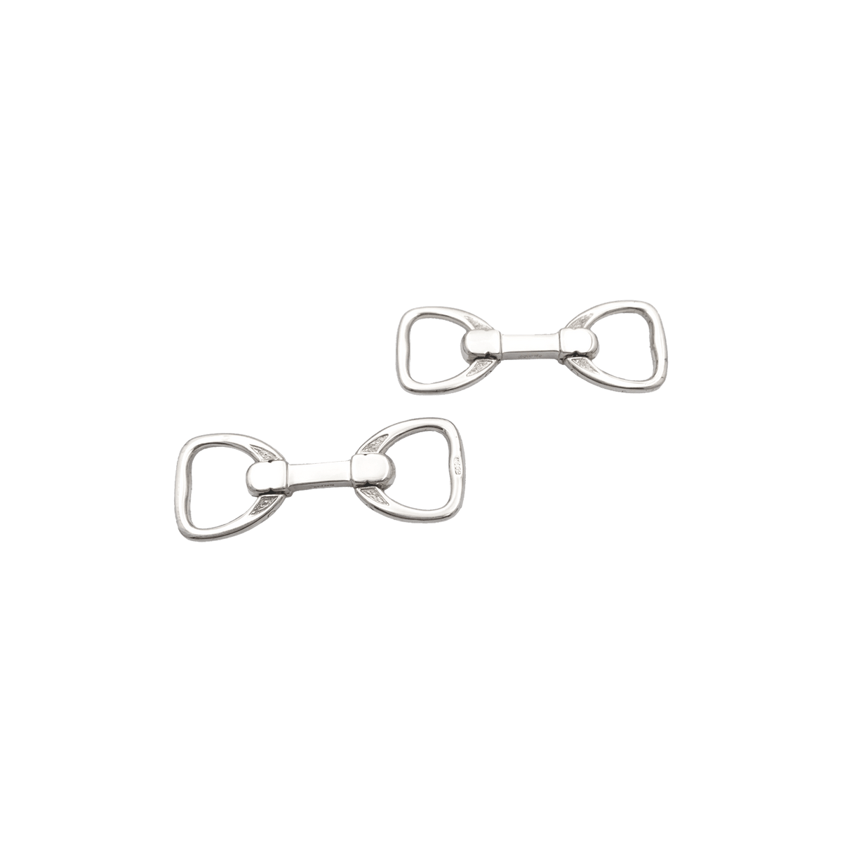 Boutons de manchette HERMÈS "Étrier" en argent