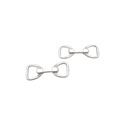 Boutons de manchette HERMÈS "Étrier" en argent