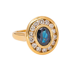 Bague Pompadour Or jaune Saphir