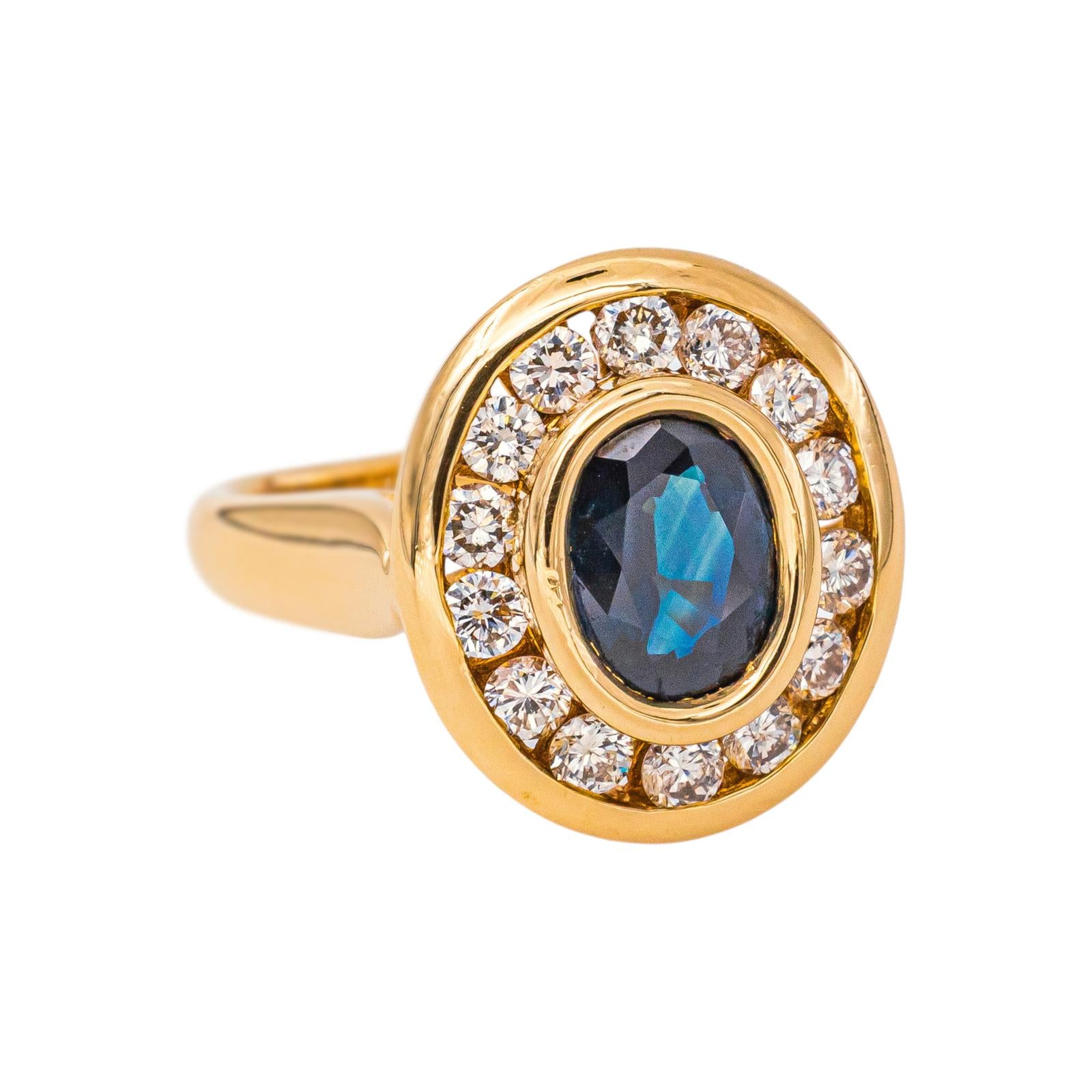 Bague Pompadour Or jaune Saphir