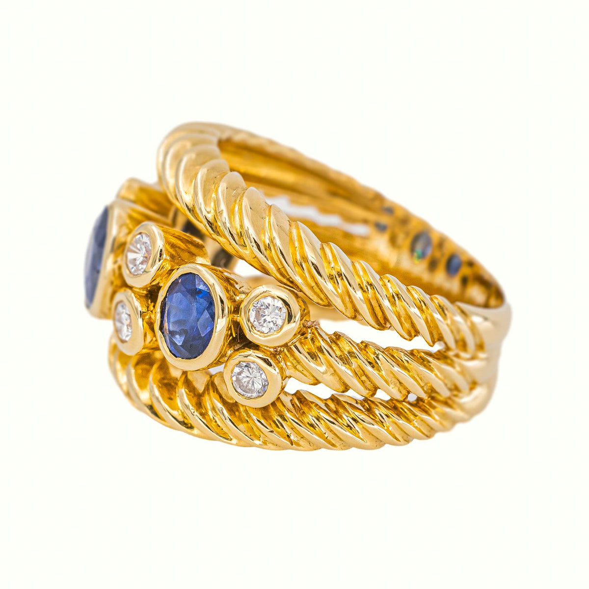 Bague Or jaune Saphir