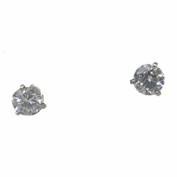 Boucles d'oreilles Puces en or blanc et diamants