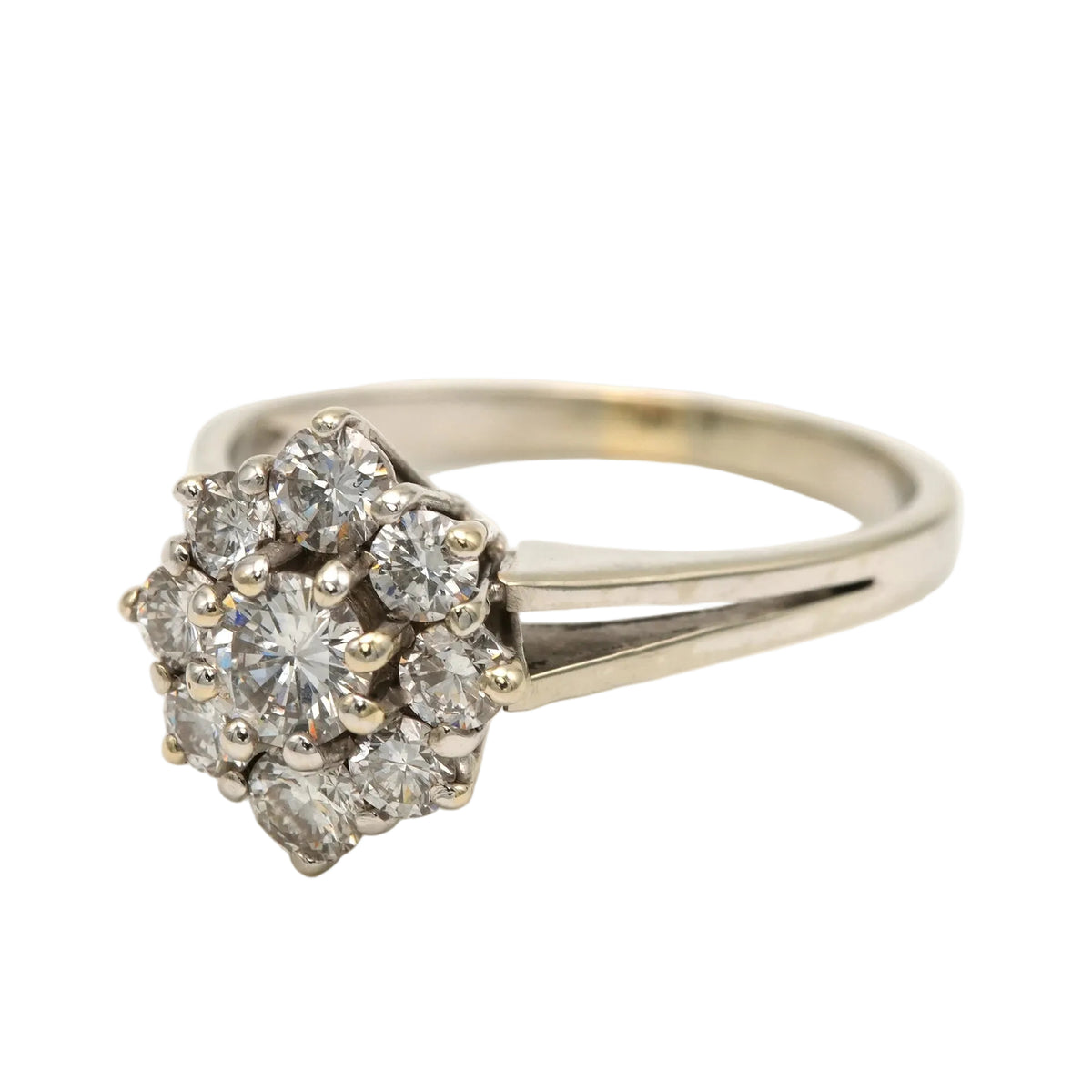 Bague Entourage en or blanc et diamants