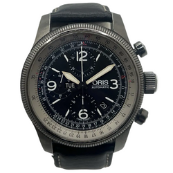 Montre ORIS "Big Crown X1 Calculator" en acier et cuir