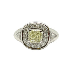 Bague Chevalière en or blanc et diamants