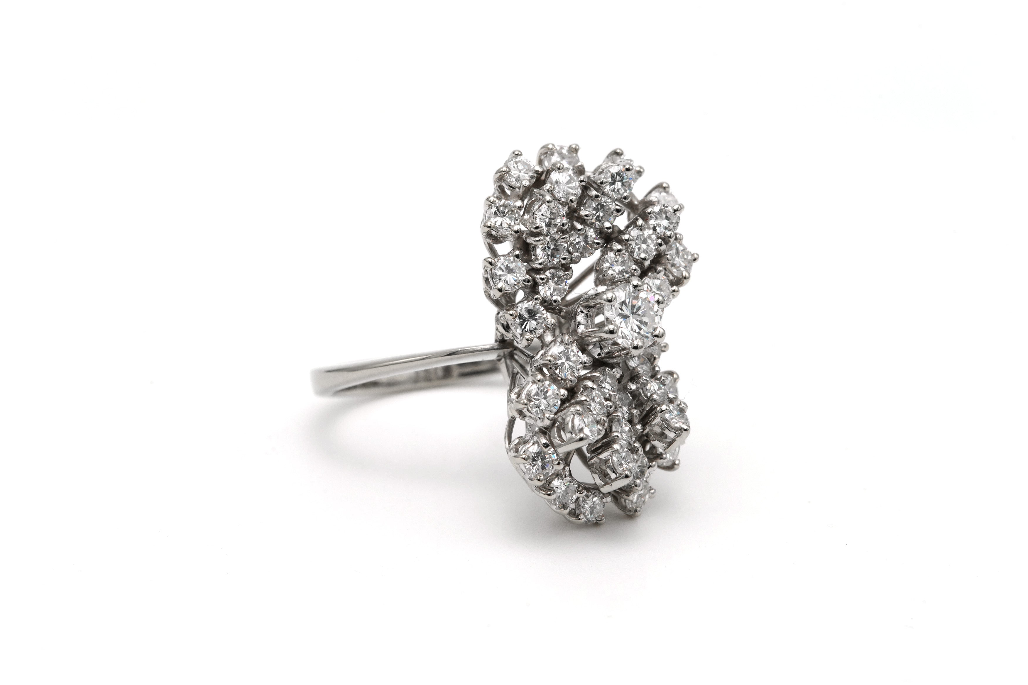 Bague en or blanc et diamants