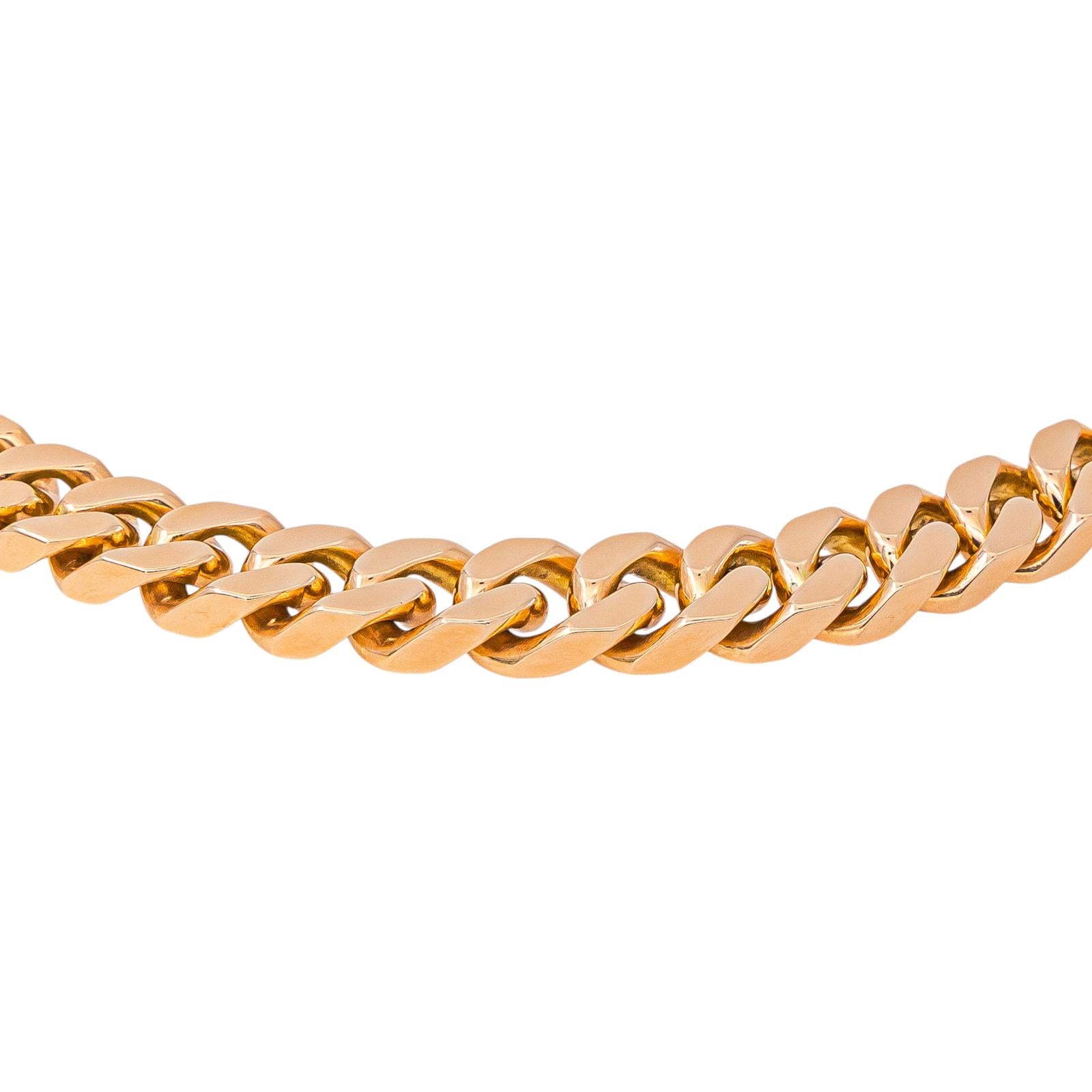 Collier maille Gourmette Or rose