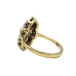 Bague Marquise en or jaune et diamants