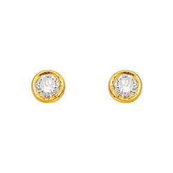 Boucles d'oreilles  Puces Or rose  Diamant
