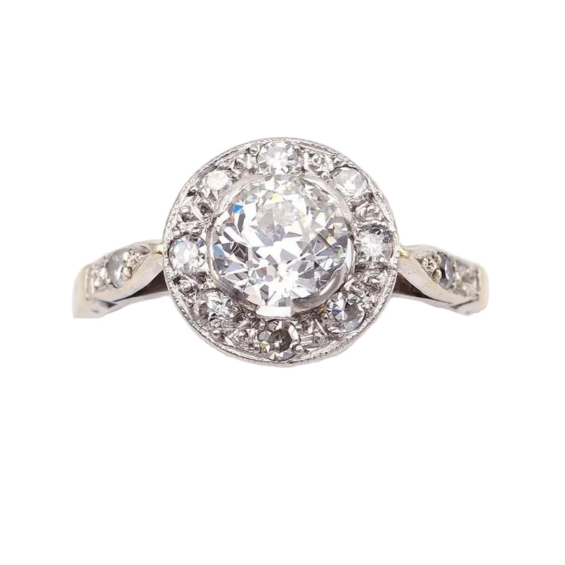 Bague Entourage en or blanc et diamants