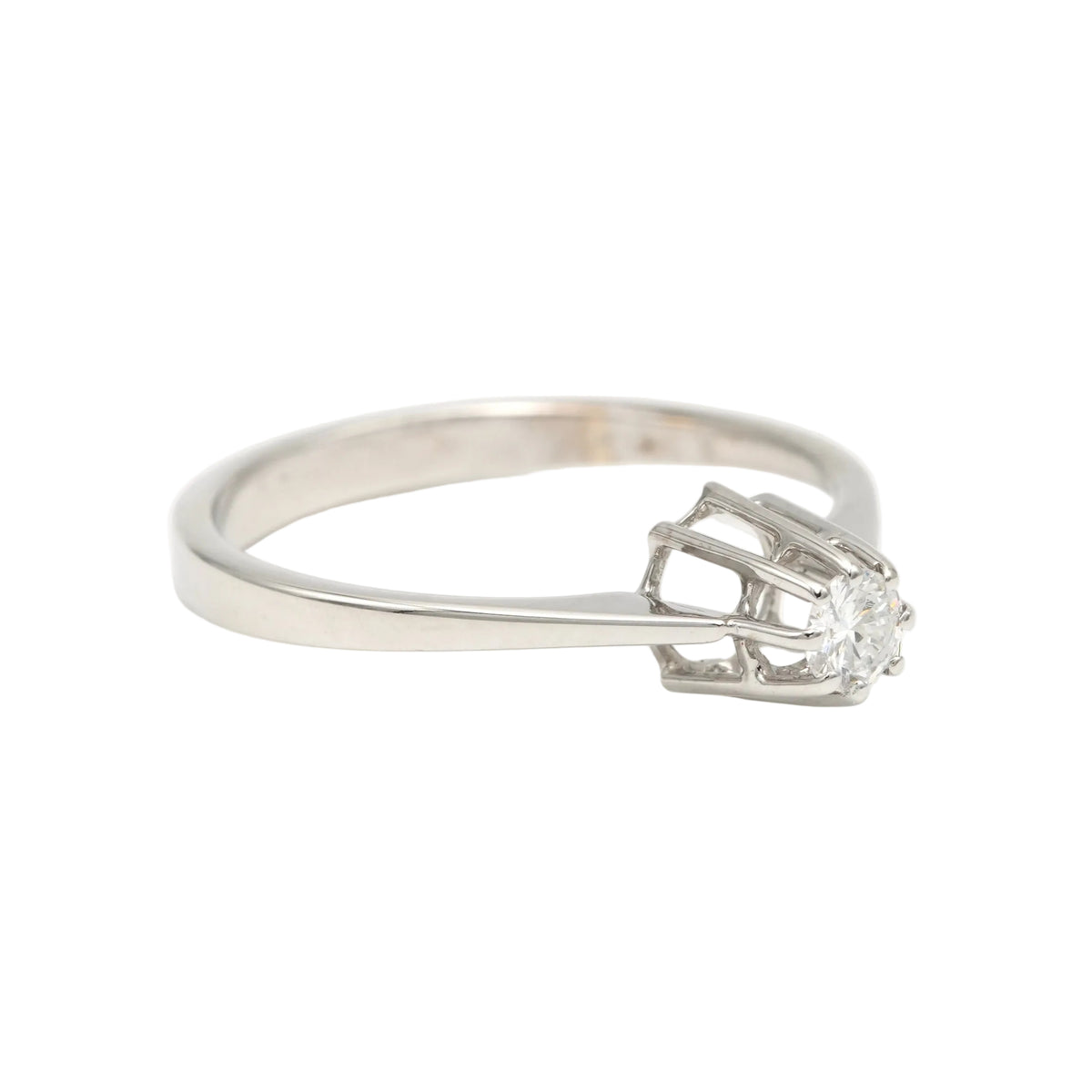 Bague Solitaire en or blanc et diamant