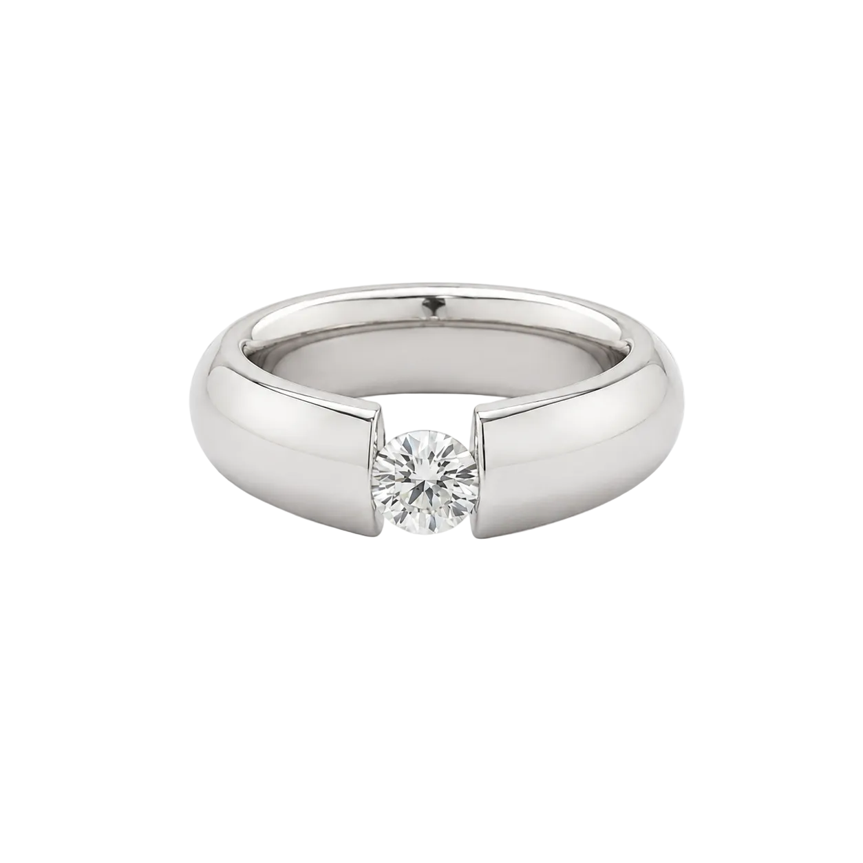 Bague Solitaire en or blanc et diamant