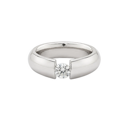 Bague Solitaire en or blanc et diamant