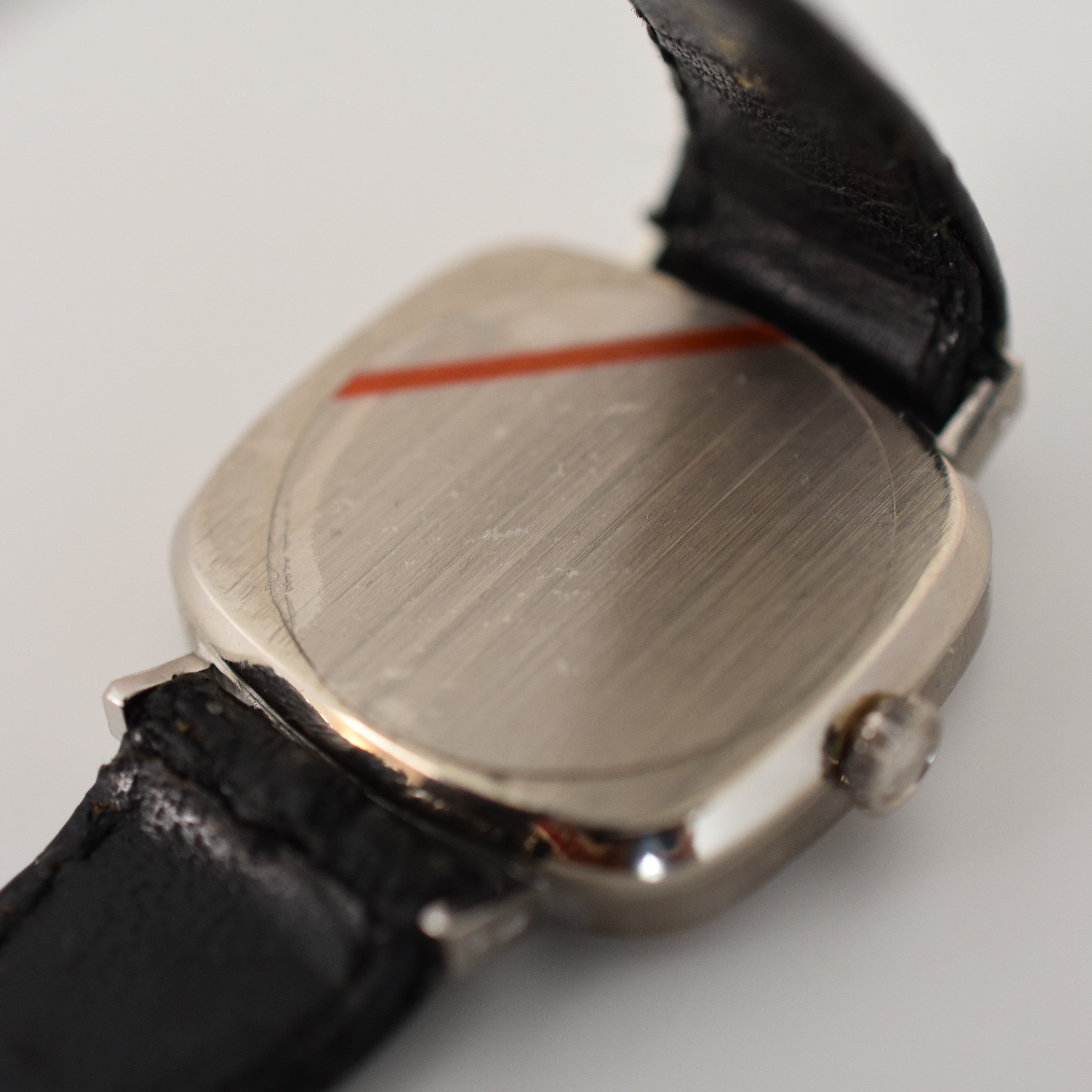 Montre ROLEX "Cellini Zephir" en or blanc, acier, cuir et rubis