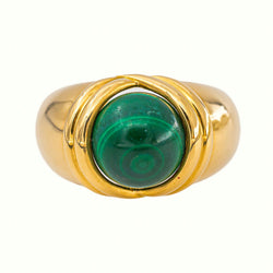 Bague  Dôme Or jaune  Œil de tigre