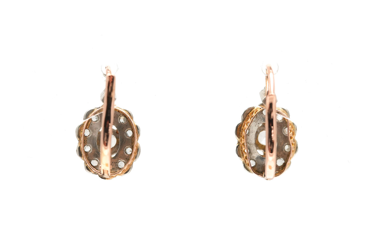 Boucles d'oreilles Dormeuses en or jaune et diamants