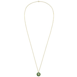 Collier Pendentif DIOR "Rose des Vents" MM en or jaune, malachite et diamant