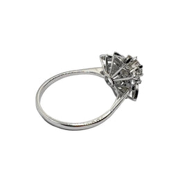 Bague Marguerite en or blanc et diamants