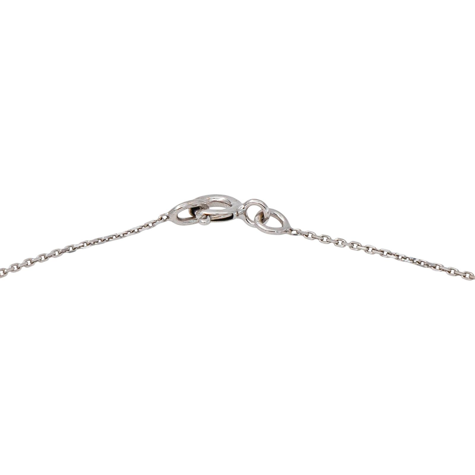 Collier Pendentif Or blanc Emeraude