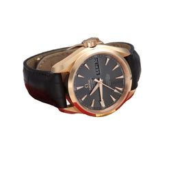 Montre OMEGA en or rose et cuir