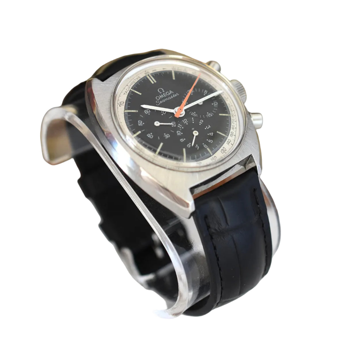 Montre OMEGA "Seamaster" en acier et cuir