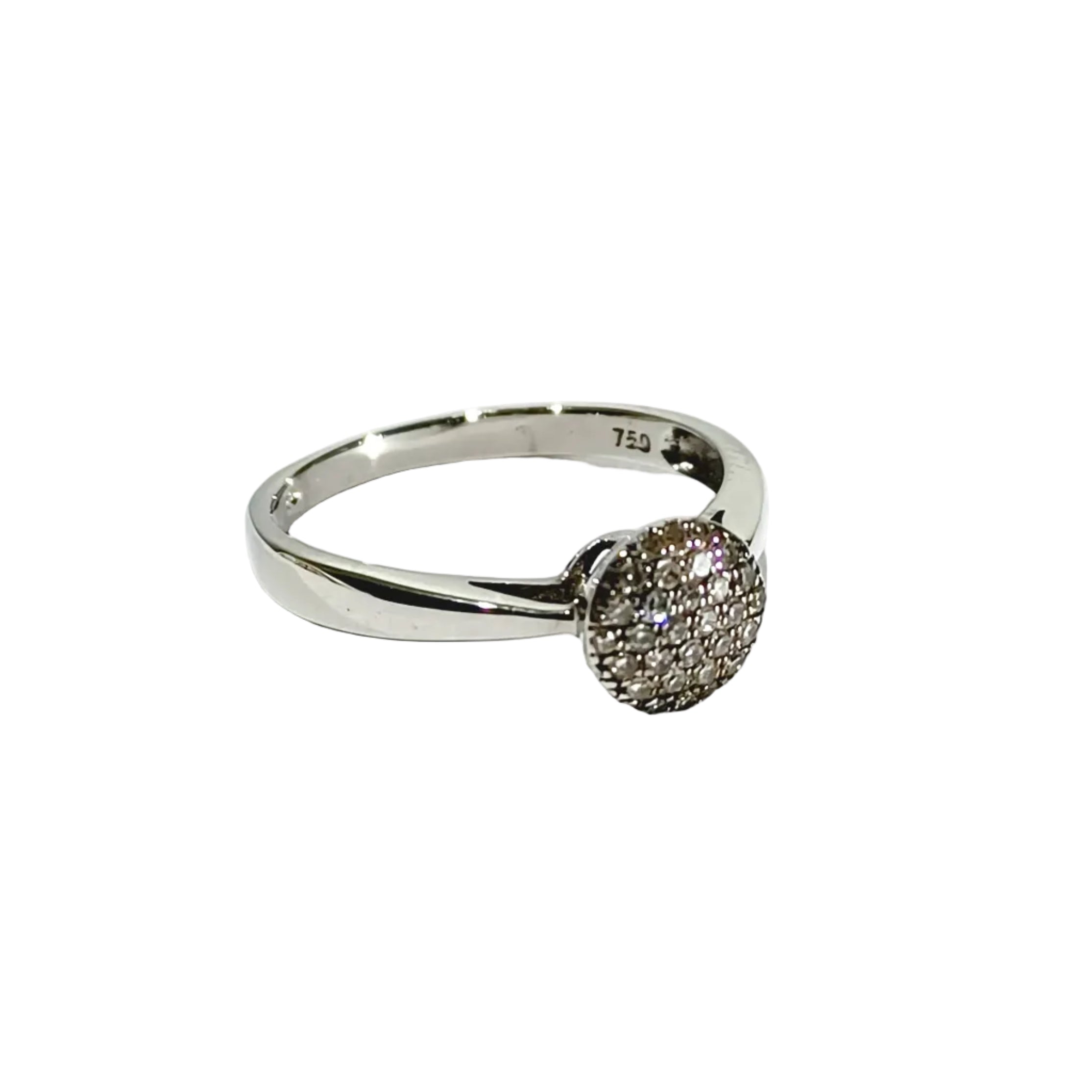 Bague en or blanc et diamants
