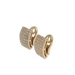 Boucles d'oreilles Clips en or jaune et diamants