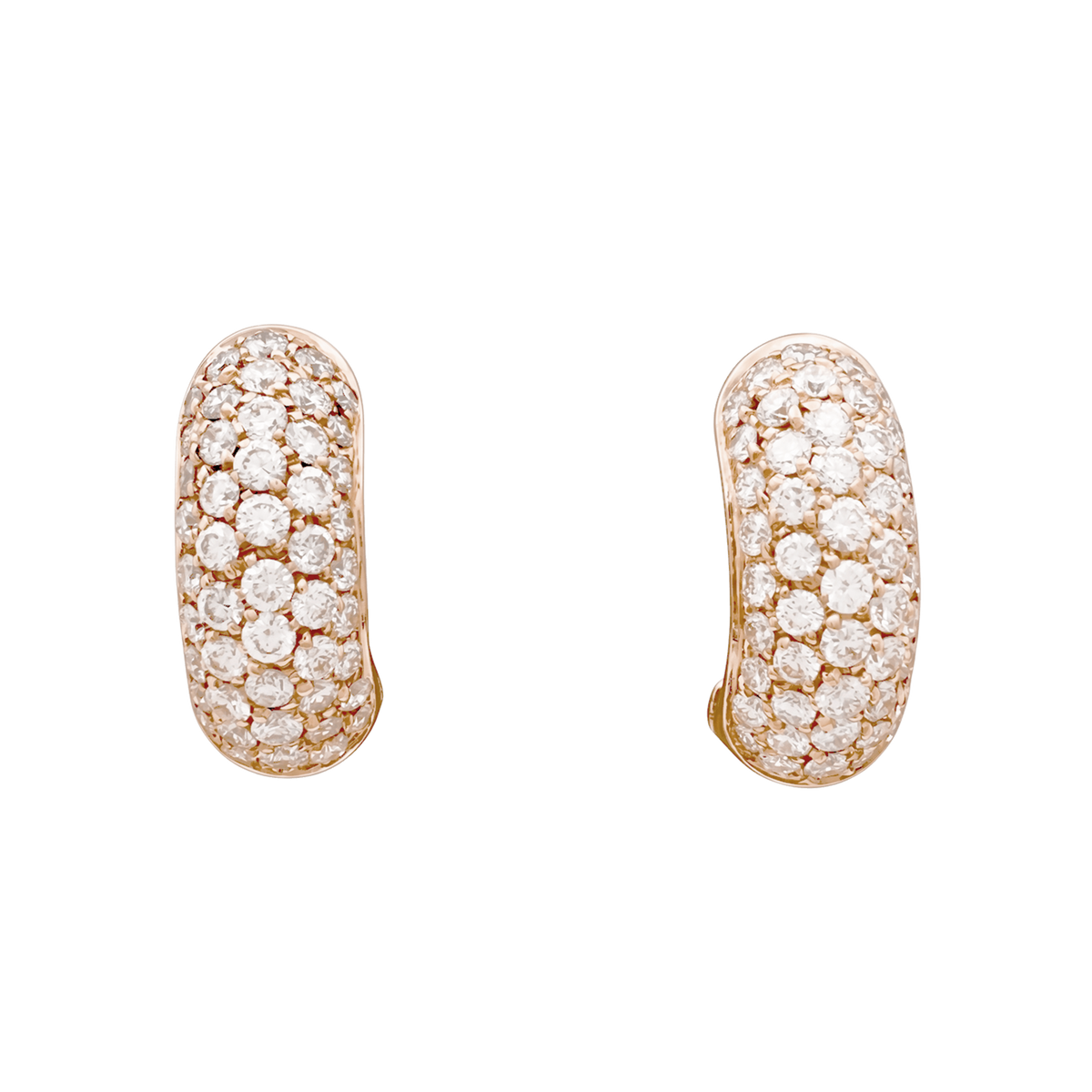 Boucles d'oreilles Créoles WEMPE en or rose et diamants