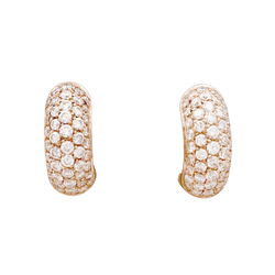 Boucles d'oreilles Créoles WEMPE en or rose et diamants