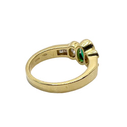 Bague DAMIANI en or jaune, émeraude et diamants