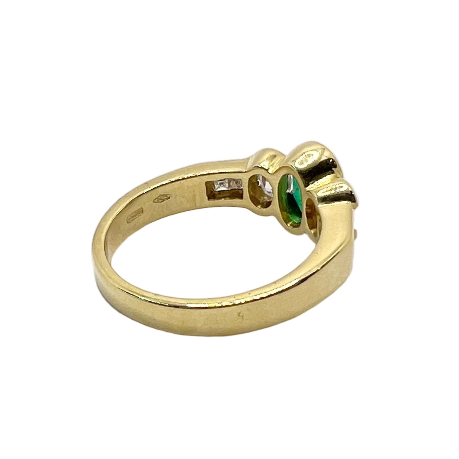 Bague DAMIANI en or jaune, émeraude et diamants