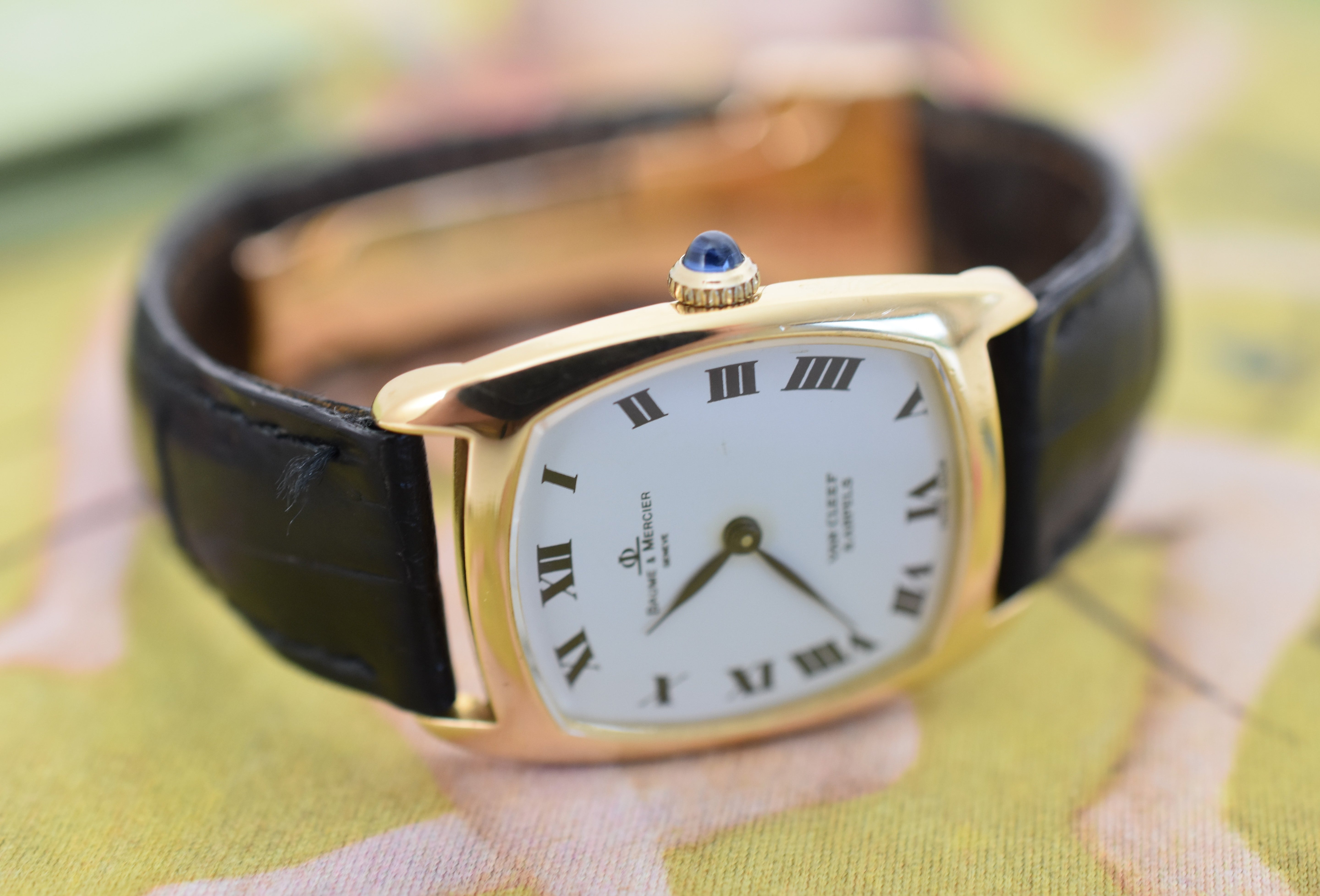 Van Cleef& Arpels avec Baume&Mercier, double signature, or jaune 18 carats, vers 1970