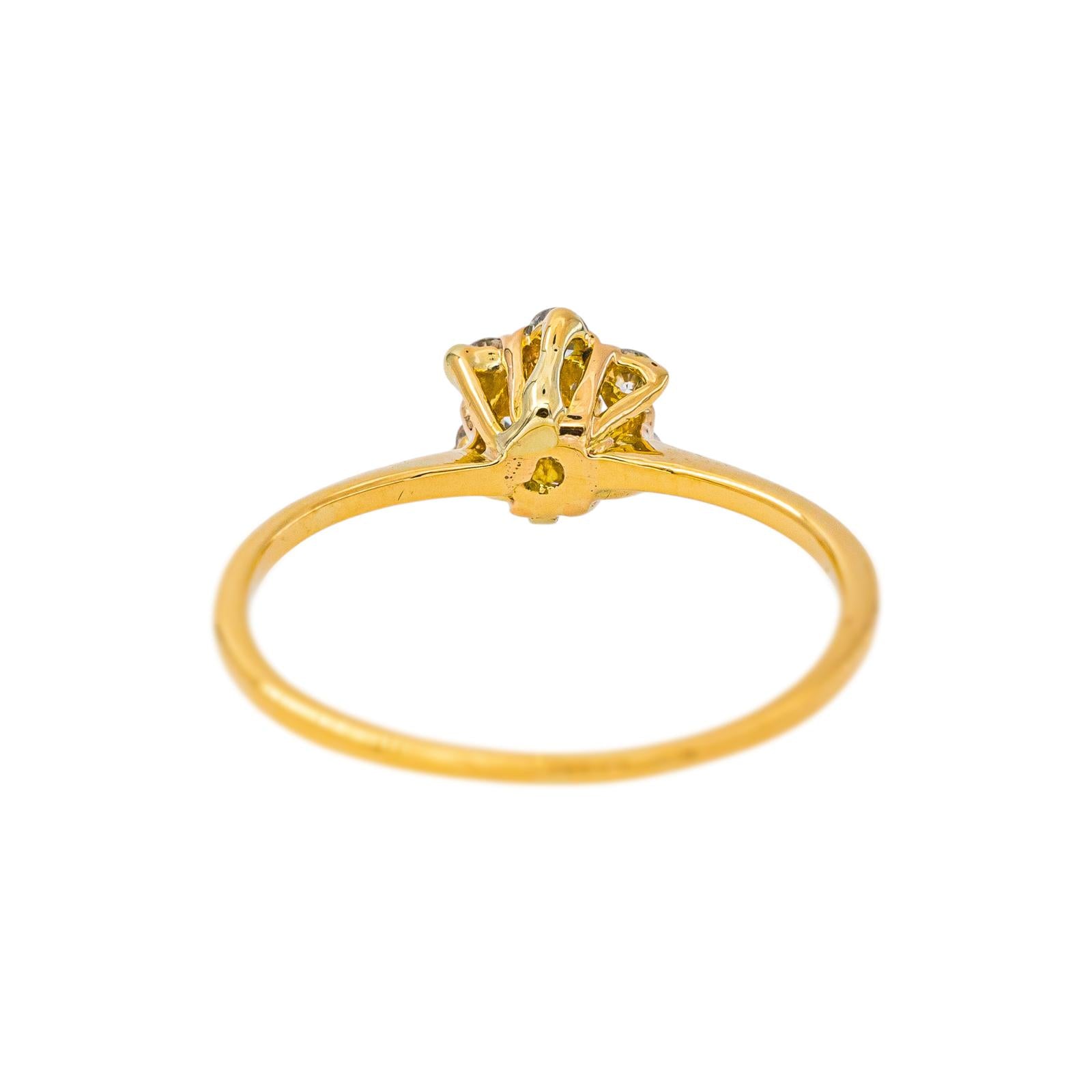 Bague Marguerite Or jaune Diamant