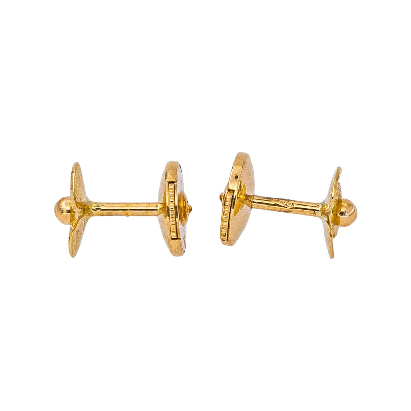 Boucles d'oreilles  Puces  Or jaune
