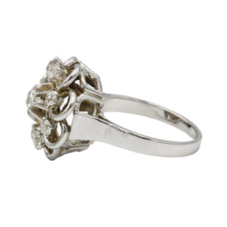 Bague Marguerite en or blanc et diamants