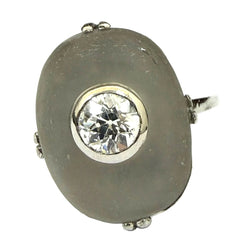 Bague Solitaire en platine et diamant