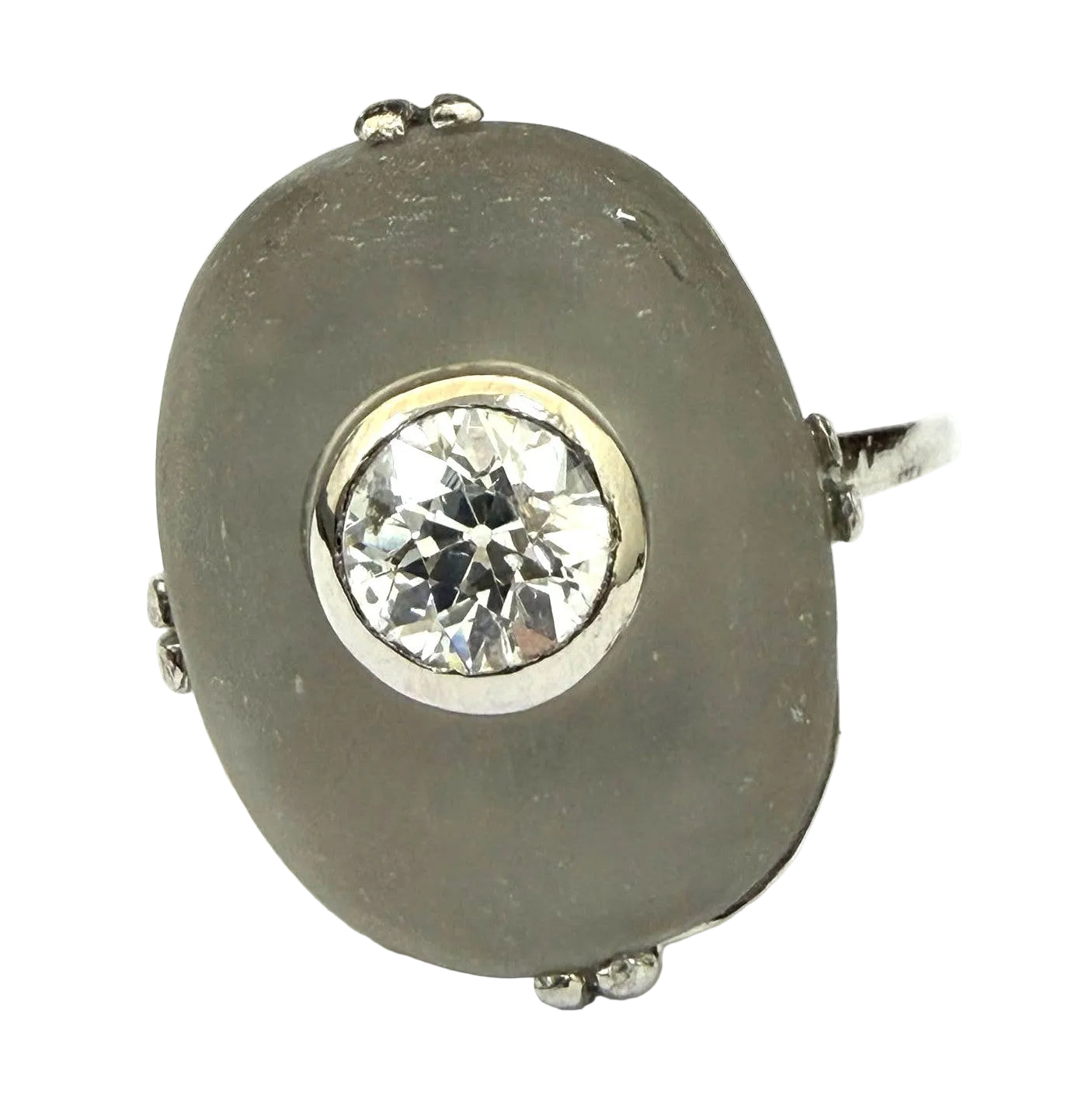 Bague Solitaire en platine et diamant