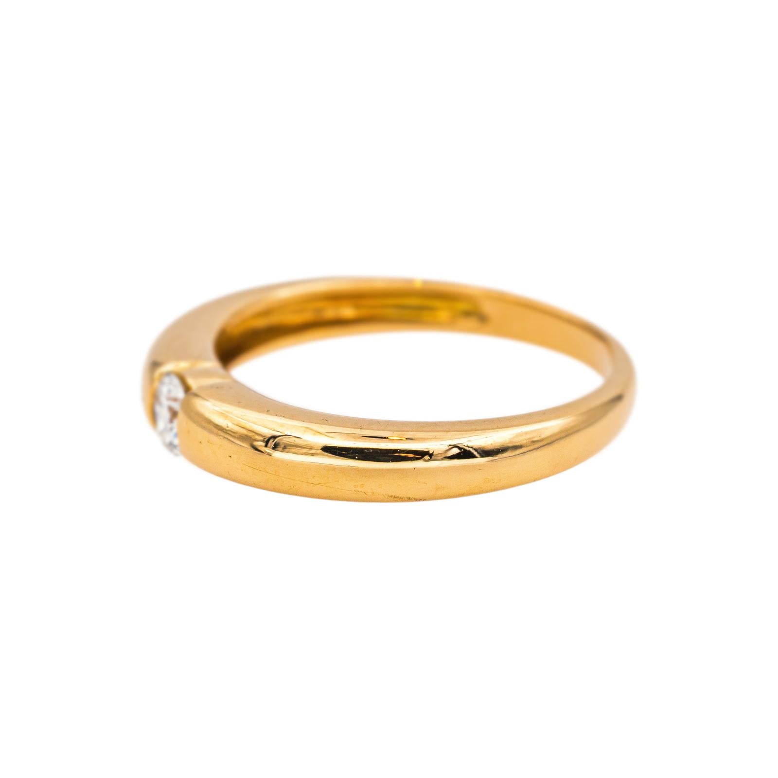 Bague  Solitaire Or jaune  Diamant