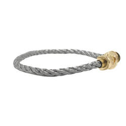 Bracelet FRED Chance Infinie GM en or jaune, acier et diamants